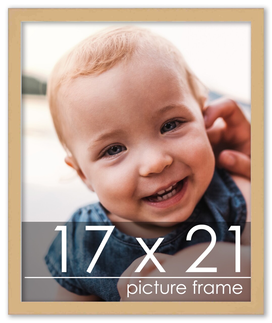 17x21 Solid Wood Picture Frame with UV-Resistant Acrylic & Acid-Free Backing, Available in 6 Finishes: Matte Black, Matte White, Metallic Bronze, Silver, Natural Wood Grain & Mahogany